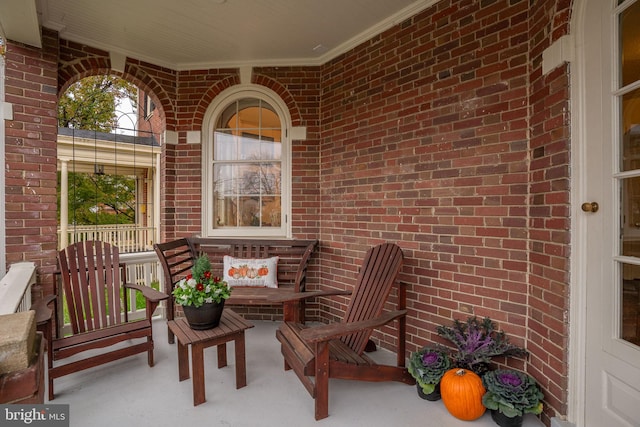 view of patio with covered porch