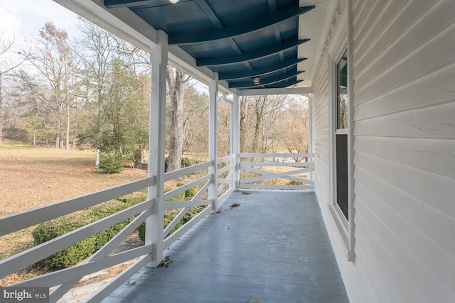 view of patio with a porch