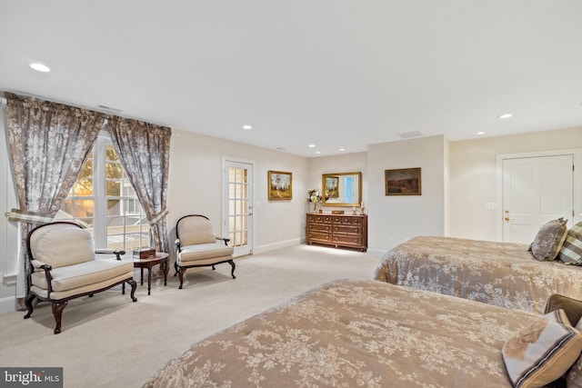 view of carpeted bedroom