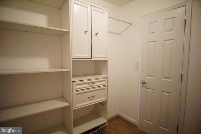 view of walk in closet