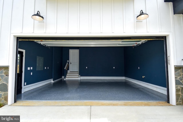 garage featuring electric panel