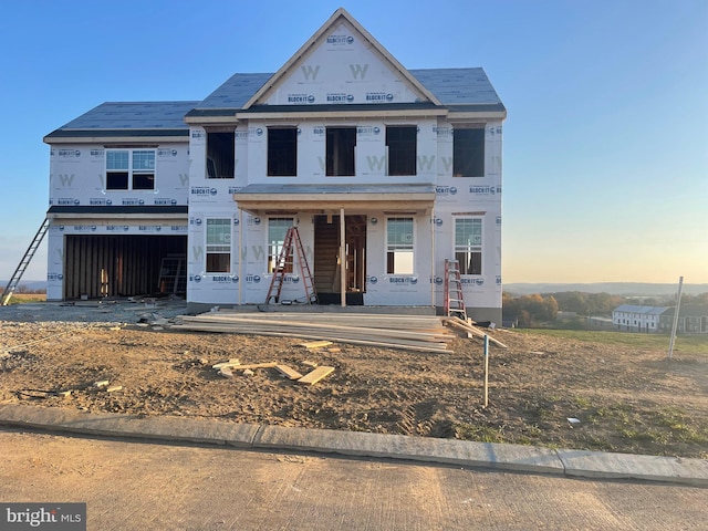 view of unfinished property