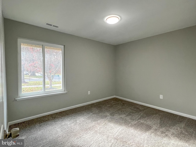 view of carpeted spare room