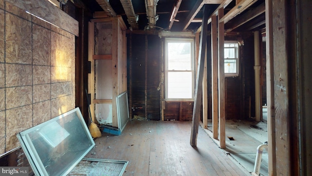 misc room with hardwood / wood-style floors