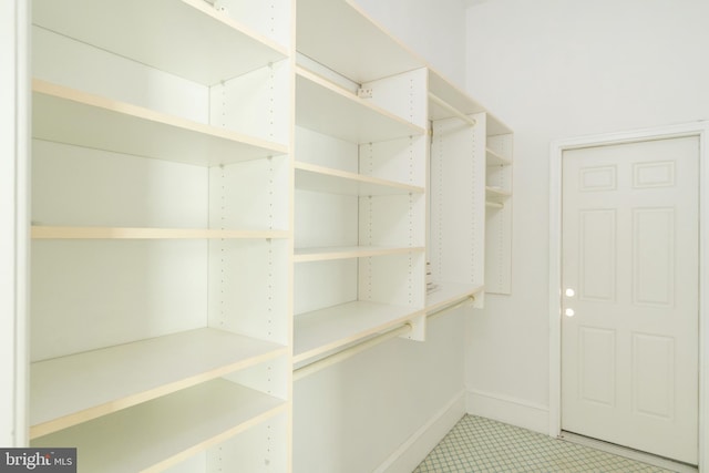 view of walk in closet