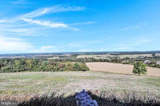 property view of mountains with a rural view