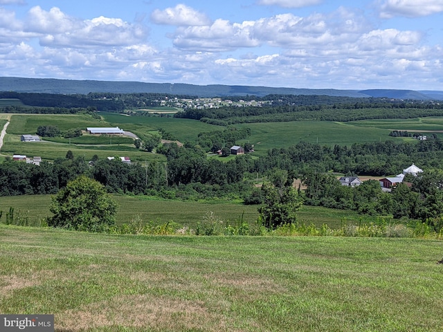 property view of mountains featuring a rural view