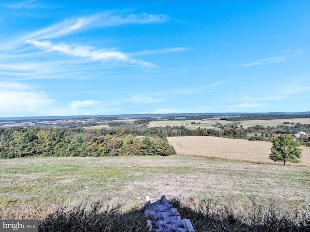 view of mountain feature featuring a rural view