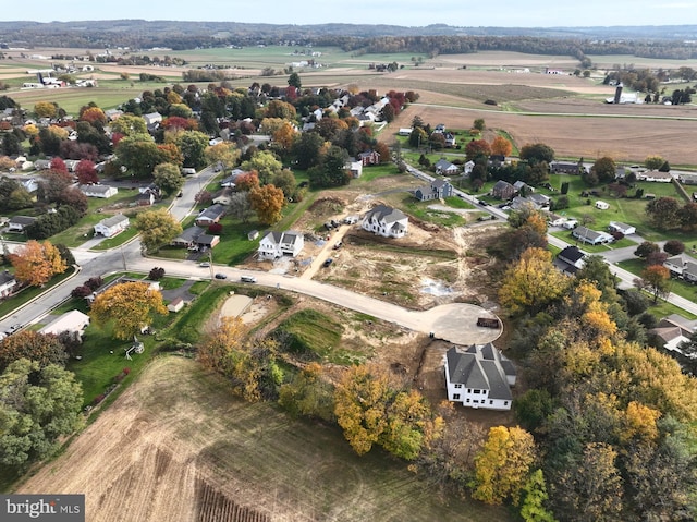 bird's eye view featuring a rural view