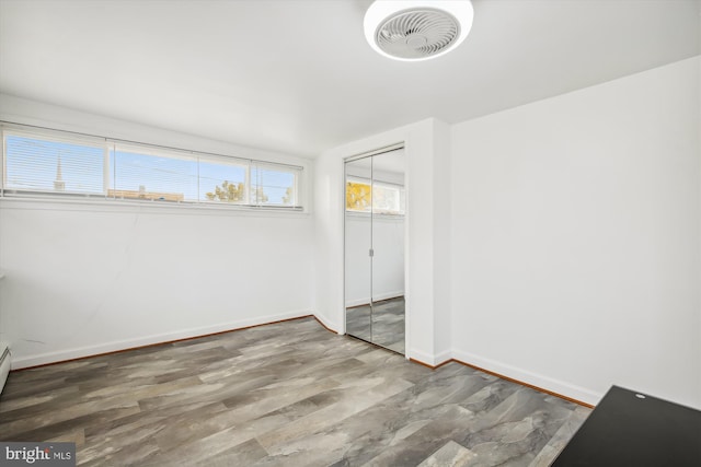 interior space featuring wood-type flooring