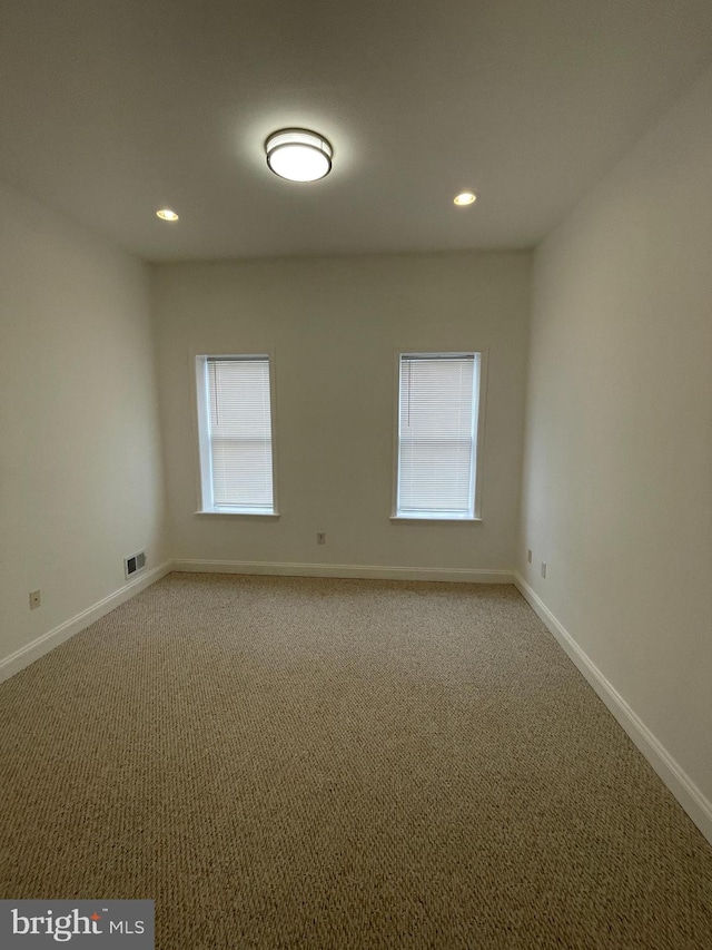 carpeted spare room with plenty of natural light