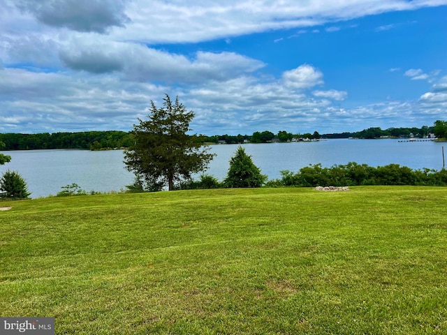 view of property view of water