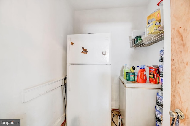 kitchen with white refrigerator