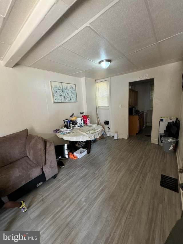 bedroom featuring wood-type flooring