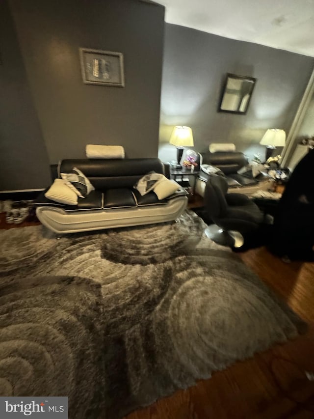 bedroom featuring hardwood / wood-style floors