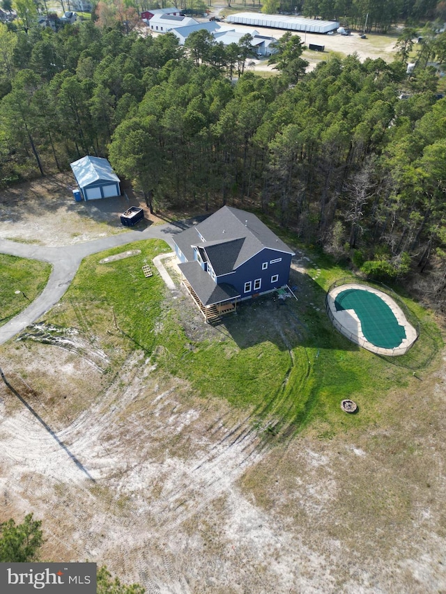 aerial view with a view of trees