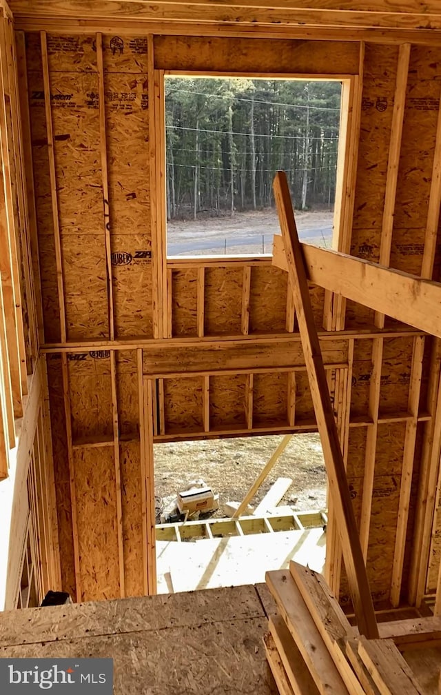 view of unfinished attic