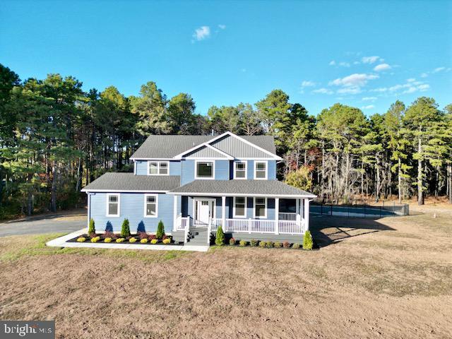 11 2nd Ave, Chatsworth, NJ 08019 - view of front of house with a porch and a front lawn