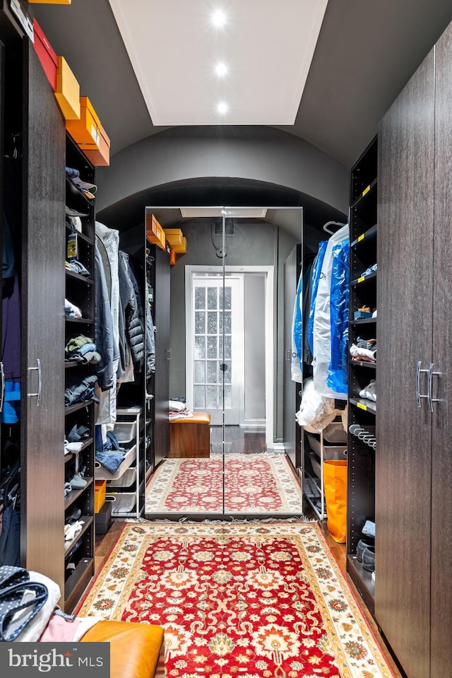 view of walk in closet