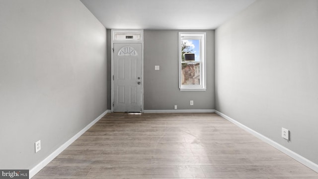 entryway featuring light wood-type flooring