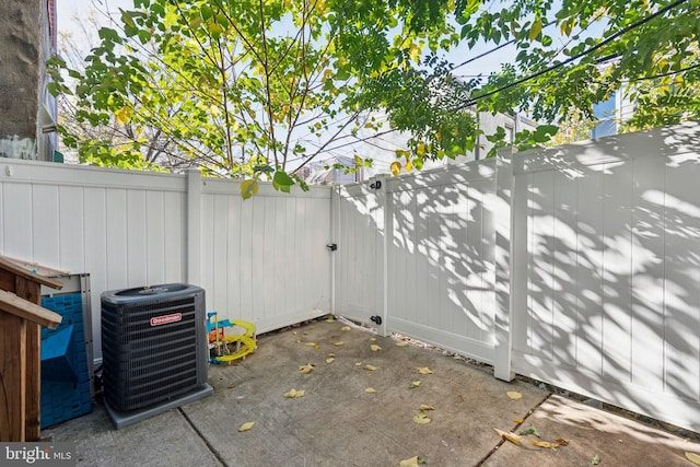 view of patio with central AC unit