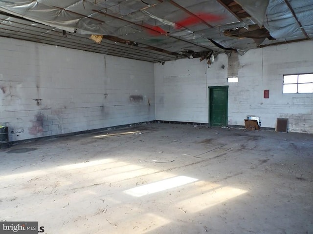 111 Birch Run Rd, Snow Shoe, PA 16874 - garage with concrete block wall