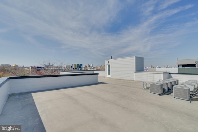 view of patio / terrace with central AC unit