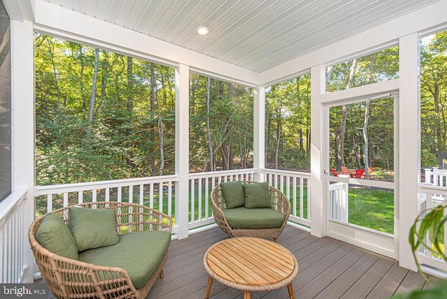 view of sunroom