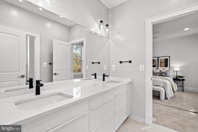 bathroom with vanity