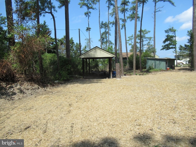 view of yard featuring a gazebo