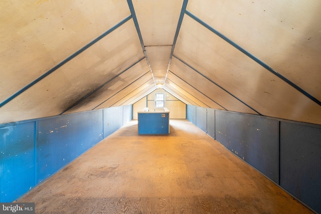 view of attic