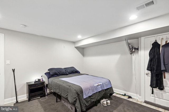 bedroom featuring hardwood / wood-style flooring