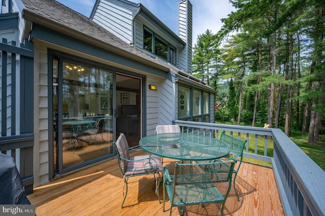 view of wooden deck