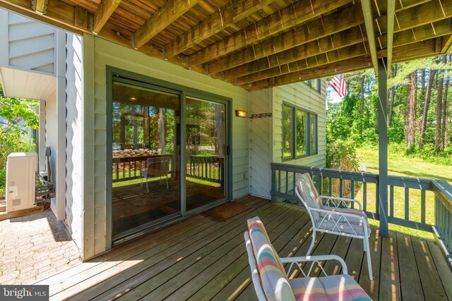 view of wooden terrace