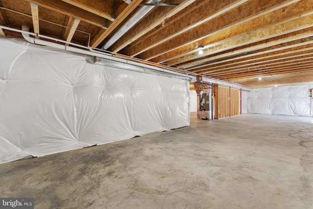 basement featuring heating utilities