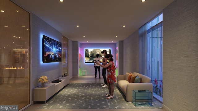 390 Ocean Ave Unit 1403, Long Branch, NJ 07740 - cinema room with recessed lighting
