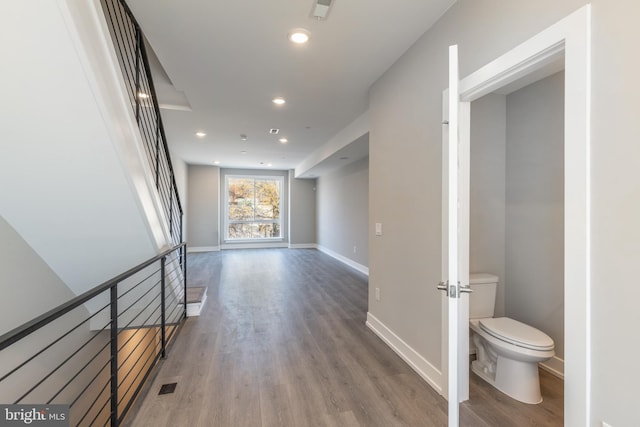 hall featuring hardwood / wood-style flooring