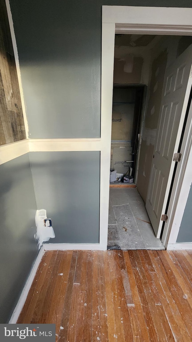 hallway featuring light wood-type flooring