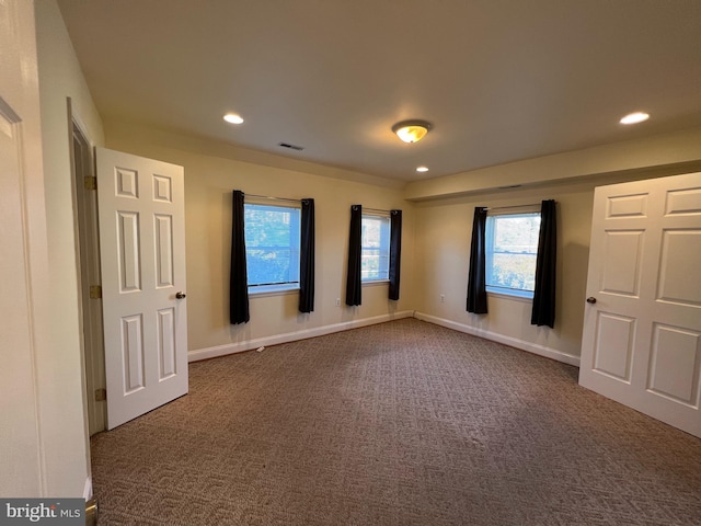 interior space featuring carpet flooring