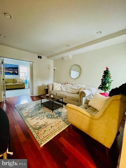 2022 Fitzwater St, Philadelphia, PA 19146 - living room featuring wood finished floors and recessed lighting