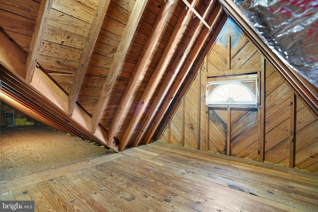 view of attic