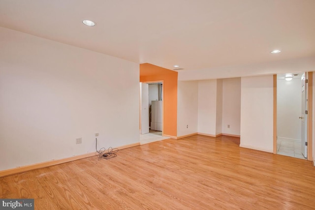 empty room featuring light hardwood / wood-style flooring