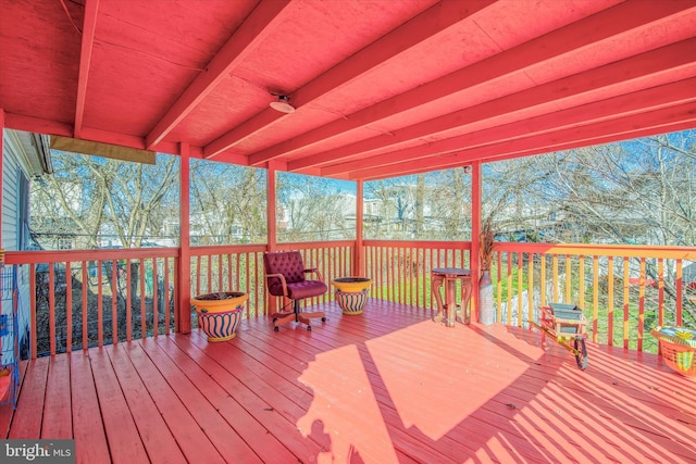 view of wooden terrace