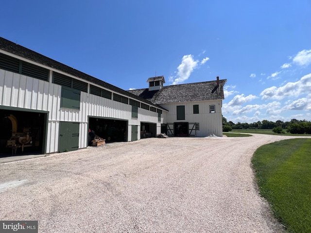 view of home's exterior with a garage