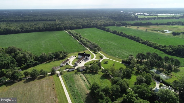 bird's eye view featuring a rural view