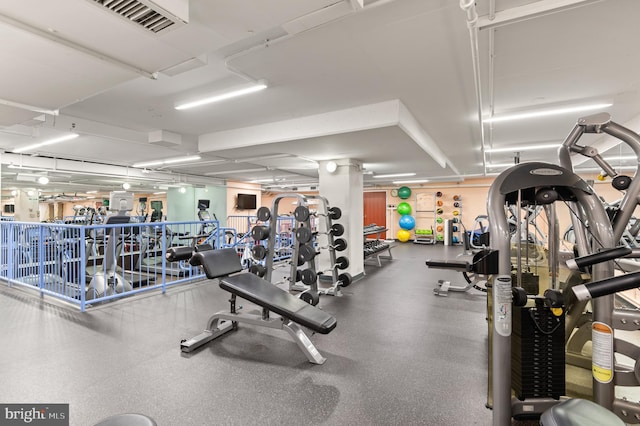 view of workout area