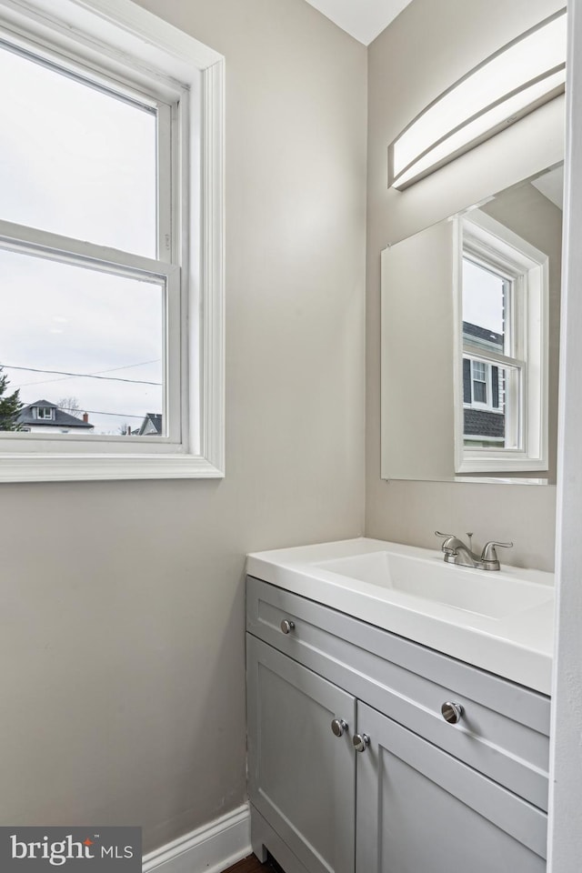 bathroom with vanity