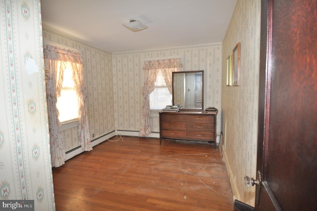 bedroom featuring multiple windows and hardwood / wood-style flooring