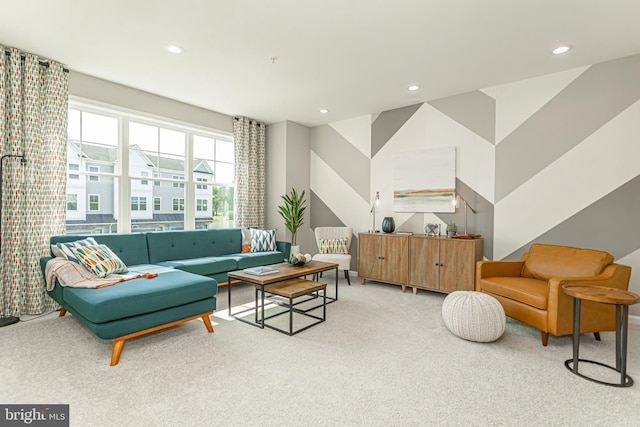 view of carpeted living room