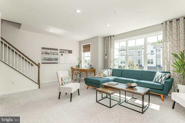 view of carpeted living room